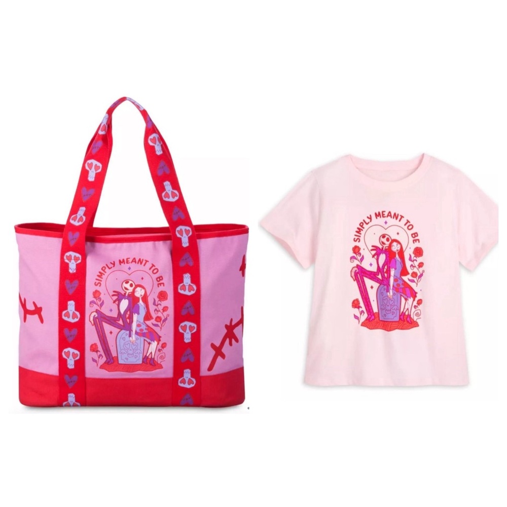 Jack Skellington & Sally Tote & Tshirt Bundle-Disney Valentine's Collection